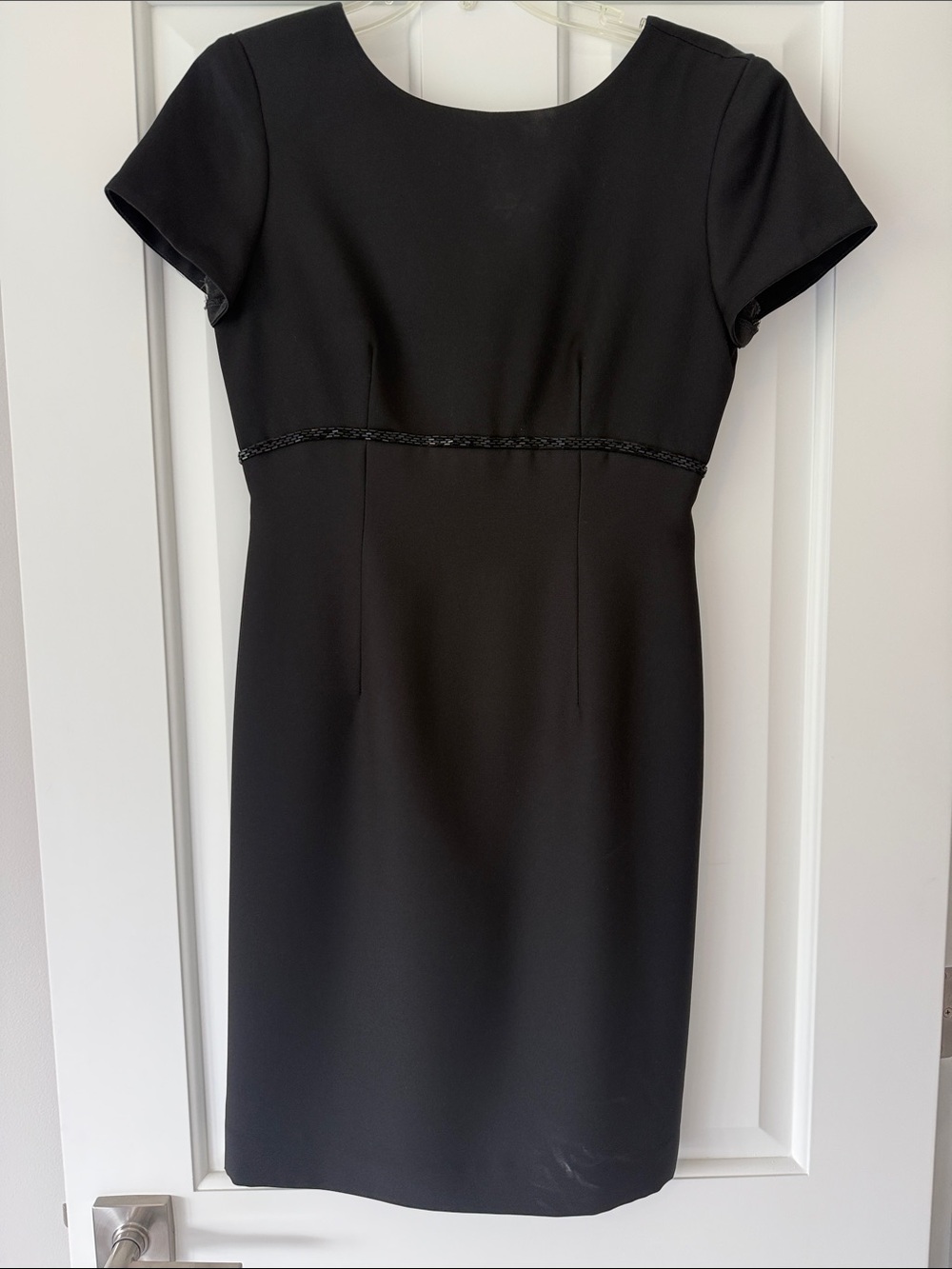 Maggy London Black Short-Sleeve Midi Sheath Dress